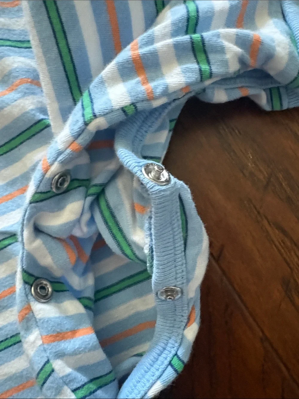 Ralph Lauren Striped Polo One-Piece in Light Blue, White, Green, Orange